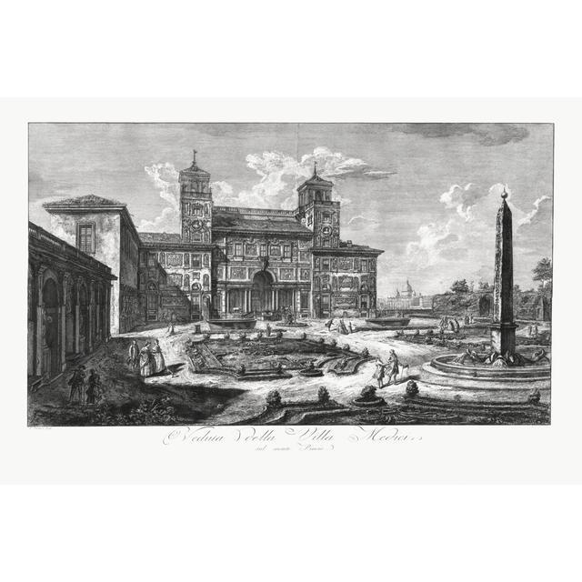 Veduta Della Villa Medici by Piranesi - Wrapped Canvas Art Prints August Grove Size: 81cm H x 122cm W x 3.8cm D on Productcaster.