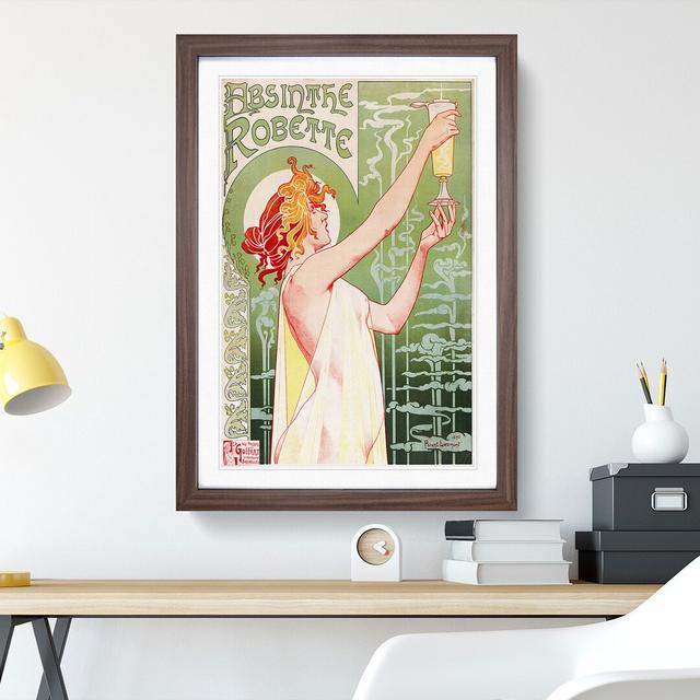 Absinthe by Henri Privat-Livemont - Picture Frame Painting East Urban Home Size: 65cm H x 48cm W x 2cm D, Frame Option: Walnut Framed on Productcaster.