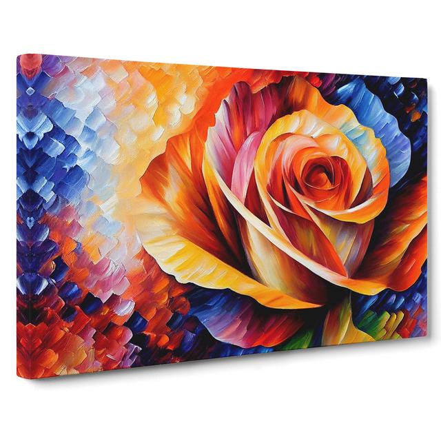 Rose Painting Vol.6 - Wrapped Canvas Graphic Art Rosdorf Park Size: 35cm H x 50cm W x 3cm D on Productcaster.