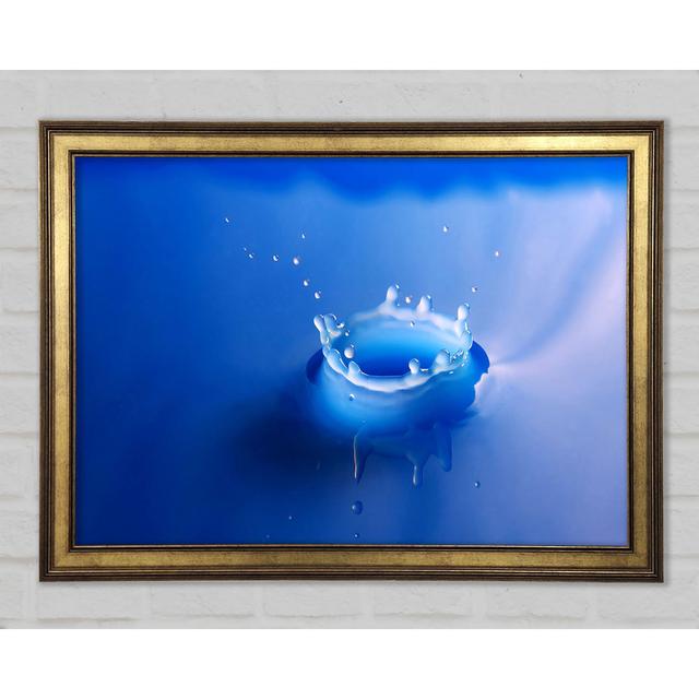 Splash Milk Blue Framed Print 17 Stories Size: 84.1cm H x 118.9cm W on Productcaster.