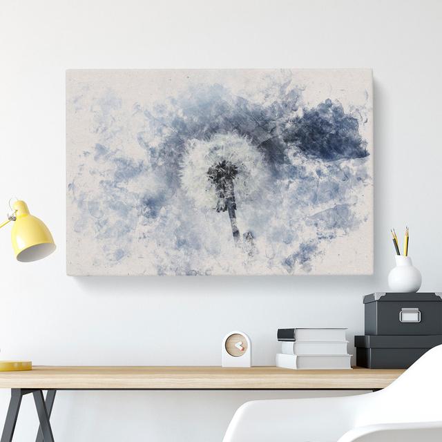 Dandelion Seeds Vol.11 Watercolour - Wrapped Canvas Print East Urban Home Size: 50cm H x 76cm W x 3cm D on Productcaster.