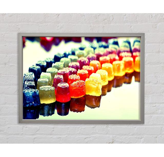 Colourful Jellies Framed Print Ebern Designs Size: 100.1cm H x 141.4cm W x 3.3cm D on Productcaster.