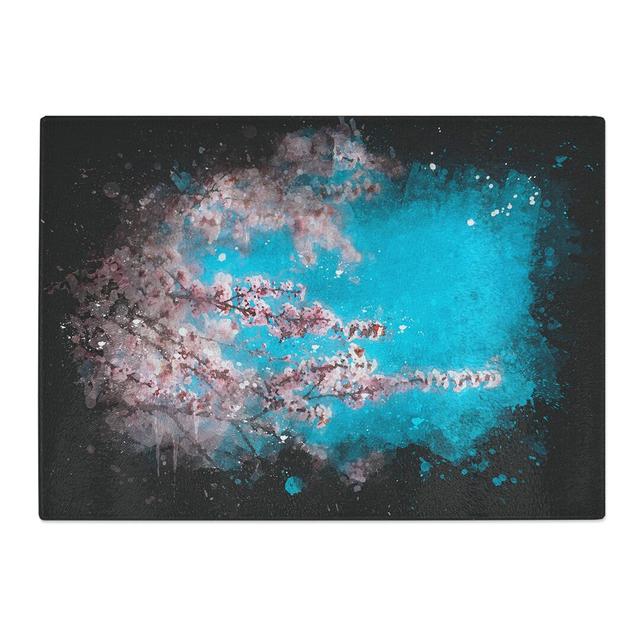 Tempered Glass Petals of Pink Cherry Blossom Tree Chopping Board East Urban Home Size: 28.5 cm x 39 cm on Productcaster.