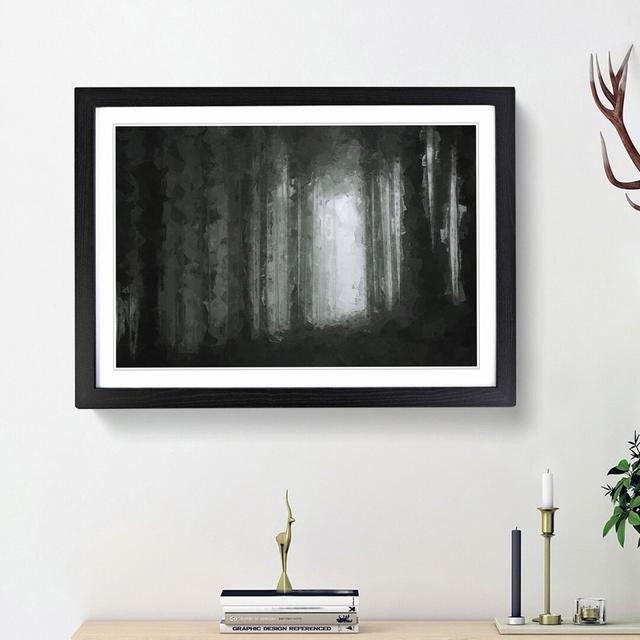 Twilight Forest in Abstract - Picture Frame Graphic Art Print East Urban Home Frame Option: Black Framed, Size: 62cm H x 87cm W x 2cm D on Productcaster.