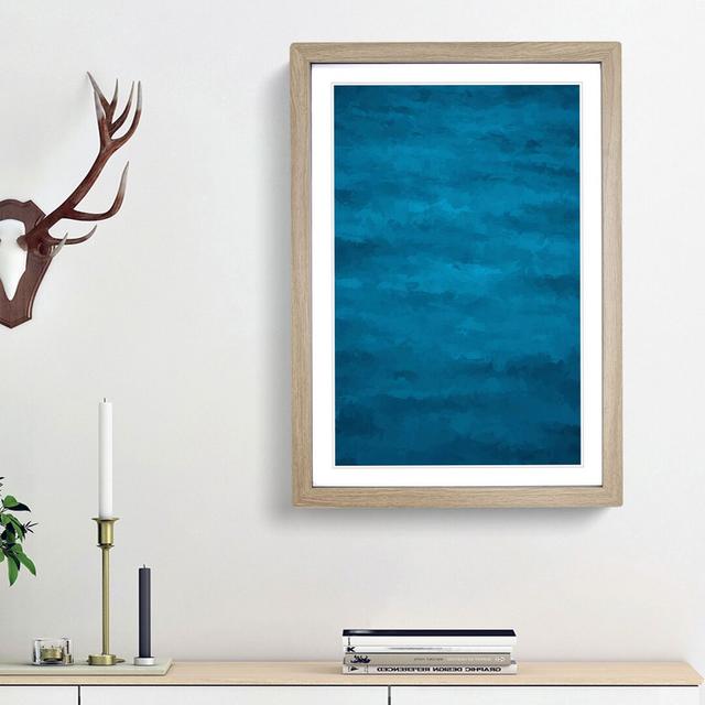 Smooth Ocean in Abstract - Picture Frame Graphic Art Print East Urban Home Frame Option: Oak Framed, Size: 87cm H x 62cm W x 2cm D on Productcaster.