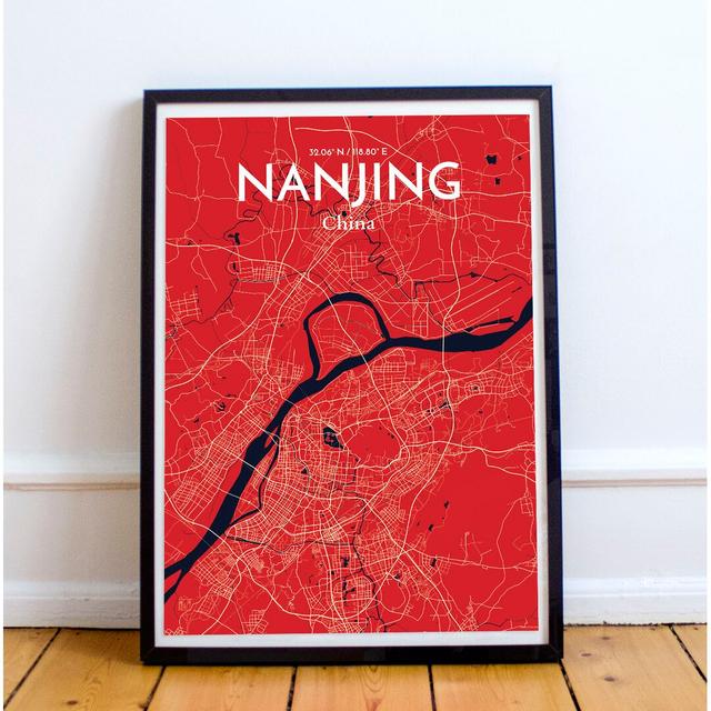 Nanjing - Unframed Graphic Art Print on Paper East Urban Home Size: 91.4cm H x 61cm W x 0.13cm D on Productcaster.