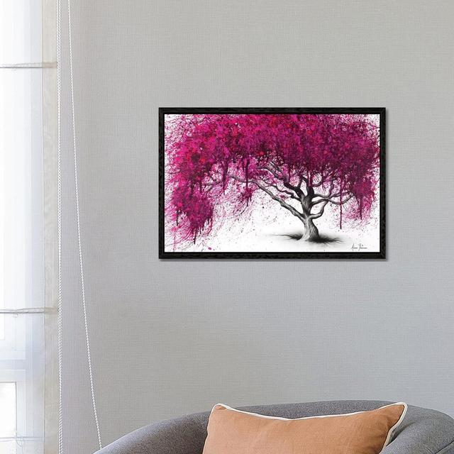 Pink Plum Park by Ashvin Harrison - Print on Canvas 17 Stories Format: Black Framed, Size: 101.6cm H x 152.4cm W x 3.81cm D on Productcaster.