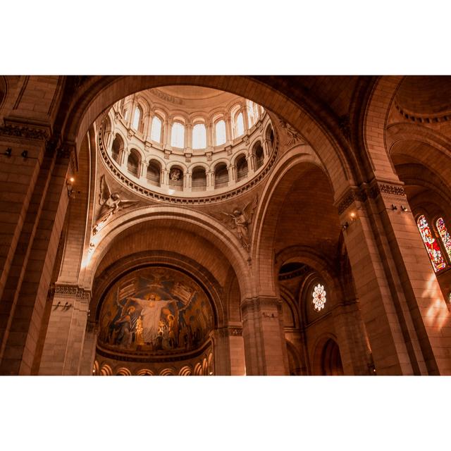 Interior Of The Basilica In Paris - Wrapped Canvas Print Ebern Designs Size: 30cm H x 46cm W x 3.8cm D on Productcaster.