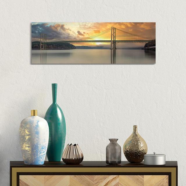 Narrows Bridge by Louis Ruth - Wrapped Canvas Panoramic Painting Brayden Studio Size: 30.48cm H x 91.44cm W x 1.905cm D on Productcaster.