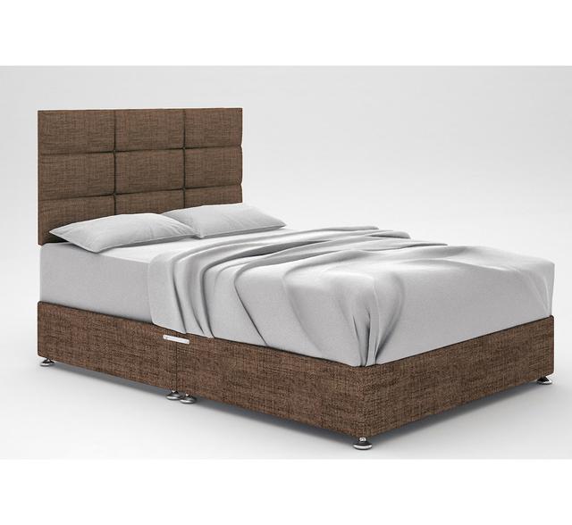 Zielke Divan Bed Base 17 Stories Size: Double (4'6), Storage Type: No Storage, Colour: Mocha on Productcaster.