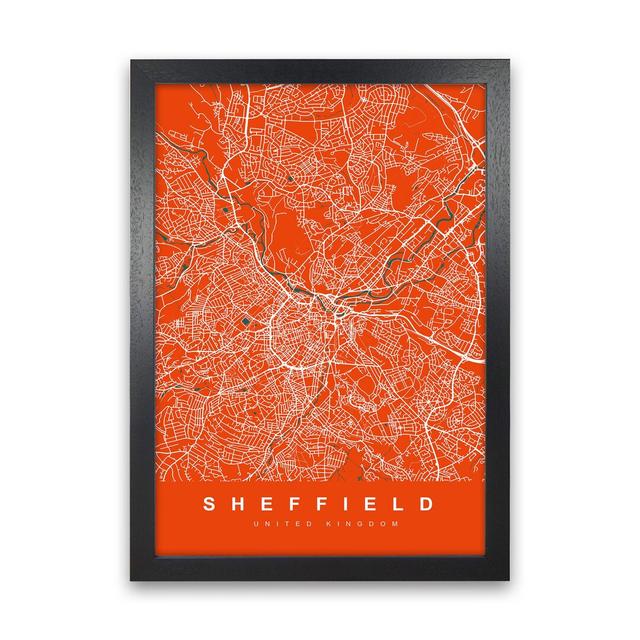 Sheffield I - Graphic Art Print on Paper Borough Wharf Format: Black Paper, Size: 63cm H x 46cm W x 3cm D on Productcaster.