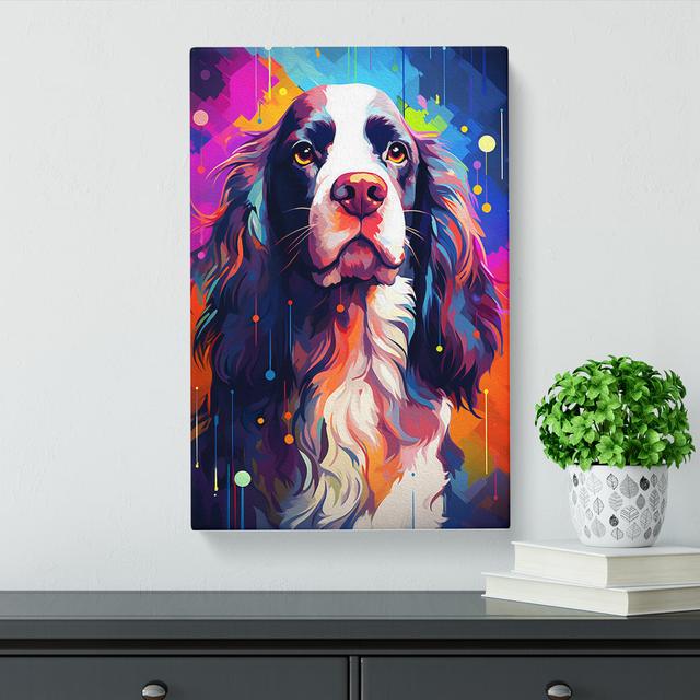 English Springer Spaniel Futurism No.2 - Print Marlow Home Co. Size: 50cm H x 35cm W x 3cm D on Productcaster.