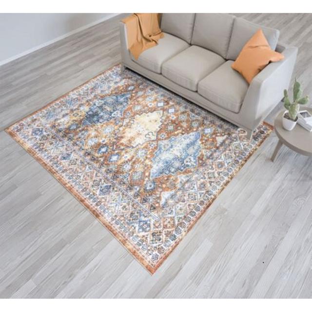 Arduino Machine Tufted Cream/Brown/Blue Rug Latitude Vive Rug Size: Rectangle 120 x 170cm on Productcaster.