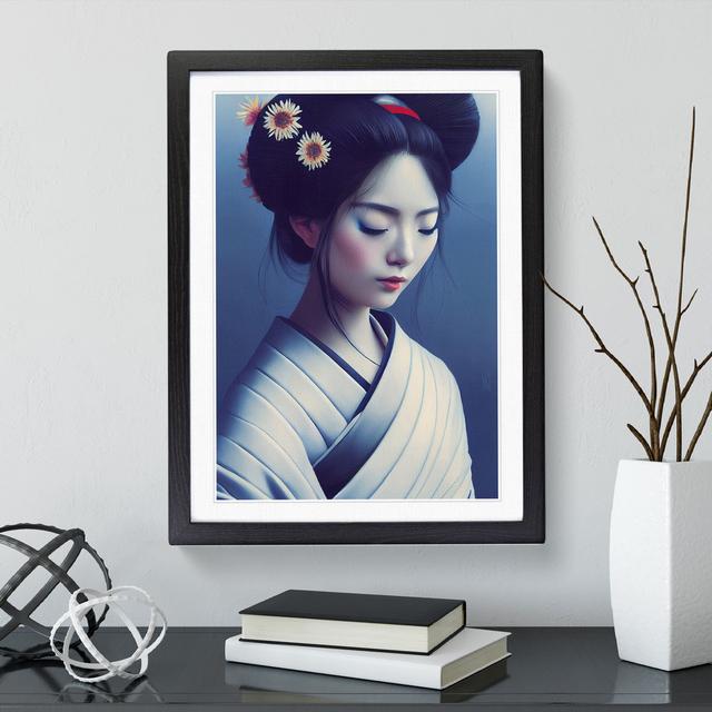 Geisha Contemporary No.4 - Picture Frame Graphic Art World Menagerie Size: 34cm H x 25cm W x 2cm D, Frame Colour: Black on Productcaster.