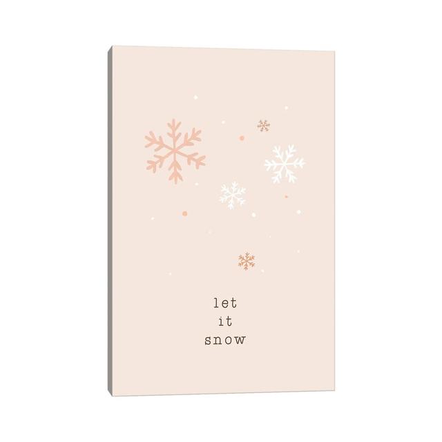 Let It Snow - Wrapped Canvas Print The Seasonal Aisle Size: 45.72cm H x 30.48cm W x 1.91cm D on Productcaster.