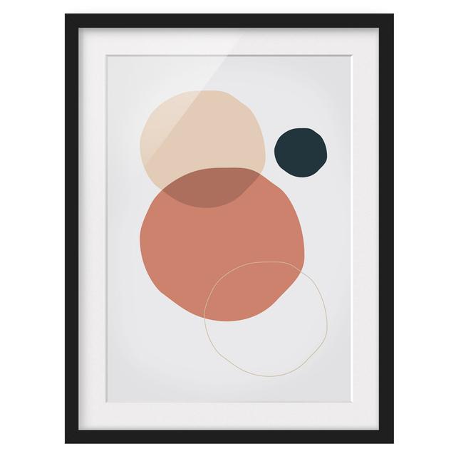 Line Art Circles Pastel - Picture Frame Graphic Art Isabelline Size: 40cm H x 30cm W x 2cm D, Frame Option: Black on Productcaster.