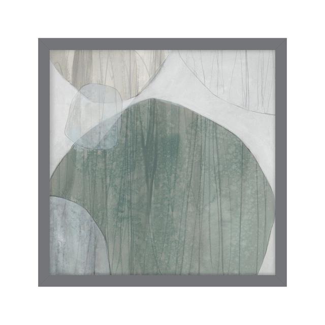 Picture With Frame - Jade Stones I - Square 1:1 Ivy Bronx Size: 50cm H x 50cm W x 2cm D, Frame Option: Grey Framed on Productcaster.