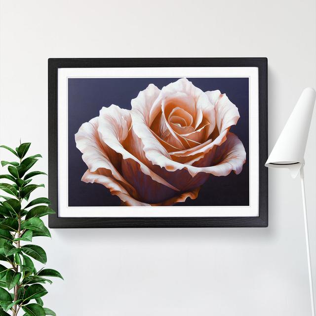 Elegant Rose Flower - Picture Frame Graphic Art 17 Stories Frame Colour: Black , Size: 34cm H x 46cm W x 2cm D on Productcaster.