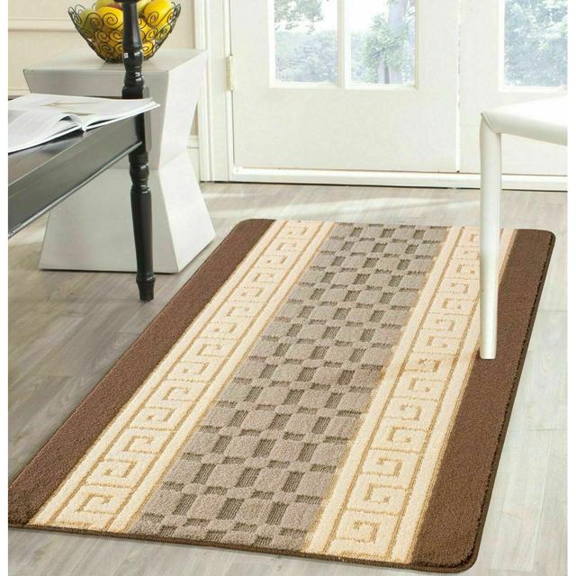 Lana-Jade Flatweave Beige/Brown Rug 17 Stories Rug Size: Rectangle 80 x 150cm on Productcaster.