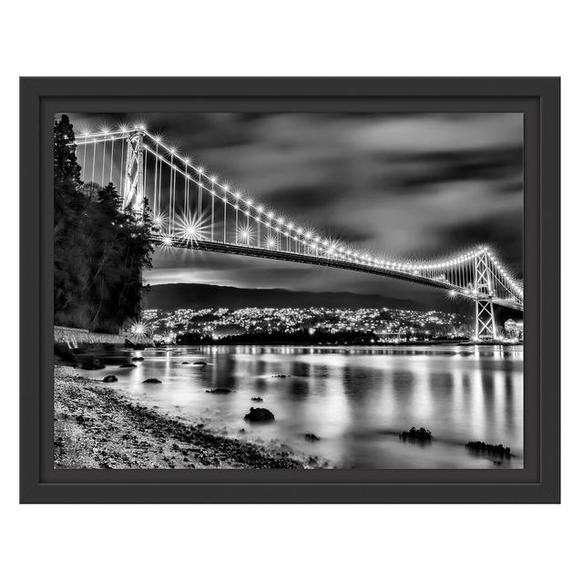 Gerahmtes Wandbild Lions Gate Bridge Vancouver East Urban Home Größe: 30 cm H x 38 cm B on Productcaster.