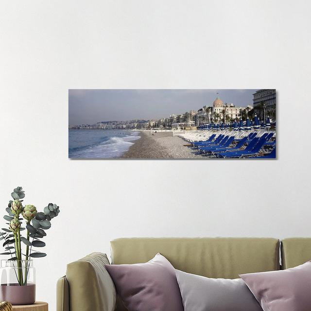 Beach Landscape, Nice, French Riviera, Provence-Alpes-Cote D'azur, France Highland Dunes Size: 40.64cm H x 121.92cm W x 1.91cm D on Productcaster.