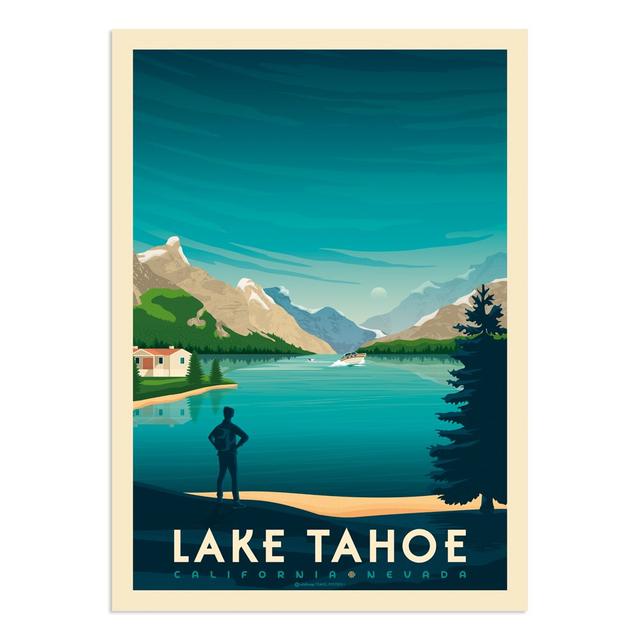 Lake Tahoe - Unframed Graphic Art Union Rustic Size: 70cm H x 50cm W on Productcaster.