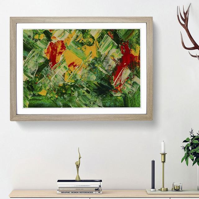 Abstract Art Painting Vol.188 by S.Johnson - Picture Frame Painting Print East Urban Home Frame Option: Oak Framed, Size: 62cm H x 87cm W x 2cm D on Productcaster.