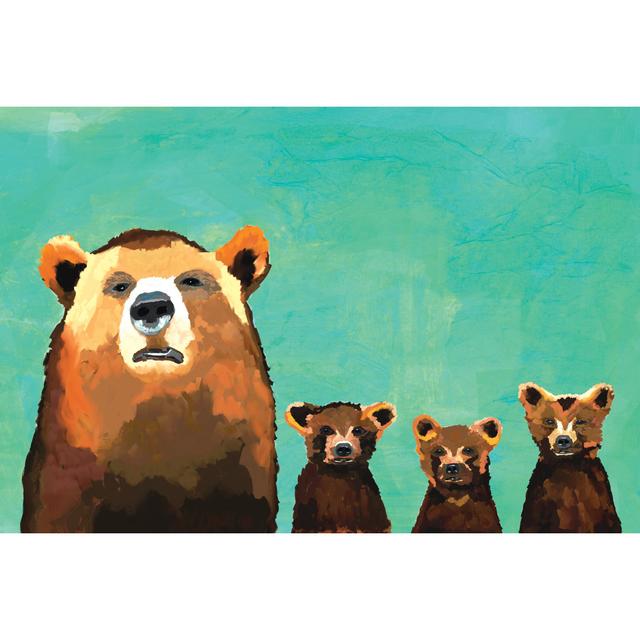 Mama Bear and Cubs 2 - Wrapped Canvas Art Prints Harriet Bee Size: 30cm H x 46cm W on Productcaster.