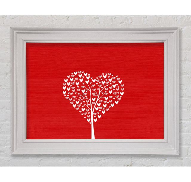 Red Love Tree Framed Print Rosalind Wheeler Size: 29.7cm H x 42cm W on Productcaster.