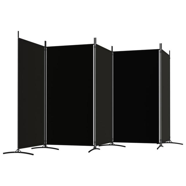 Abdisamad 3 Panel Room Divider 17 Stories Colour: Black, Number of Panels: 5, Size: 180cm H x 433cm W on Productcaster.