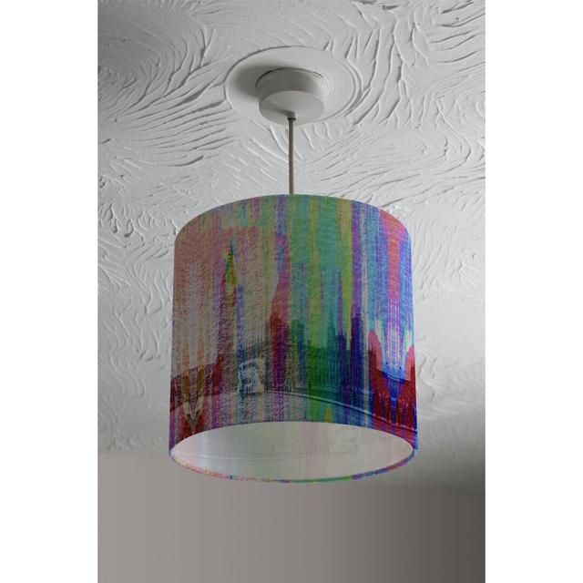 Rainbow Bridge Add Pic Cotton Drum Lamp Shade Ebern Designs Size: 22cm H x 25cm W x 25cm D on Productcaster.