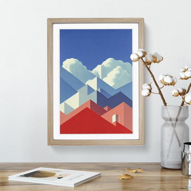 Geometric Architecture Abstract - Picture Frame Graphic Art Metro Lane Size: 46cm H x 34cm W x 2cm D, Frame Colour: Oak on Productcaster.