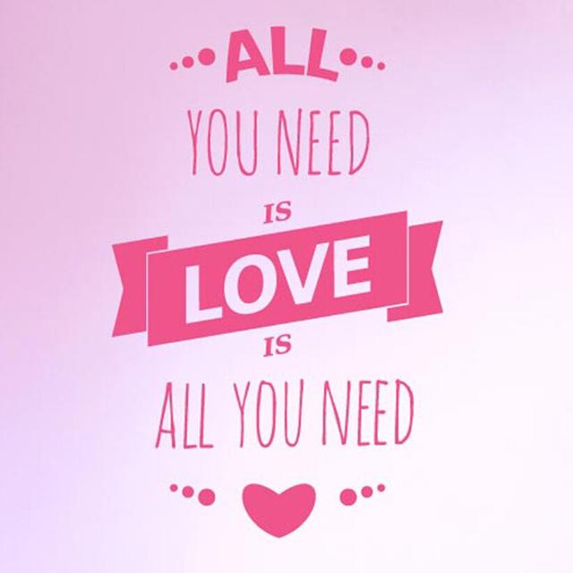 All You Need Is Love Is All You Need Three Small Hearts Wall Sticker 17 Stories Colour: Light Blue, Size: Large on Productcaster.