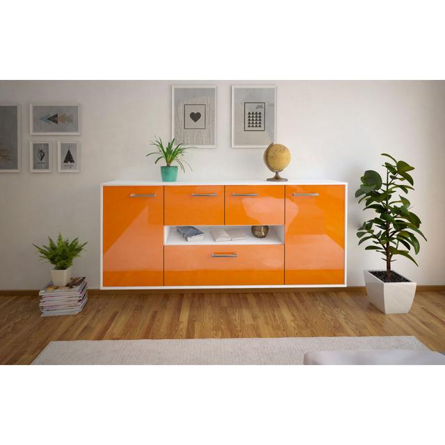 Sideboard Balpreet Brayden Studio Farbe (Korpus/Front): Orange/Weiß on Productcaster.