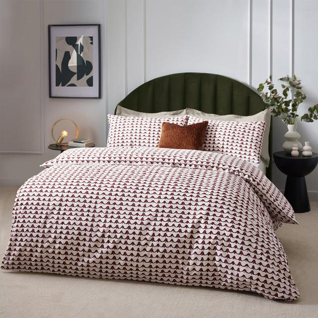 Lindcove Cotton Blend Chevron / Zig Zag Duvet Cover Set with Pillowcases Bloomsbury Market Size: Super King - 2 Standard Pillowcases on Productcaster.