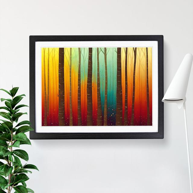 Splashed Forest Vol.2 Abstract - Single Picture Frame Painting Alpen Home Frame Colour: Black Framed, Size: 34cm H x 46cm W x 2cm D on Productcaster.