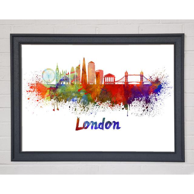 Rainbow London Splash - Single Picture Frame Art Prints Happy Larry Size: 59.7cm H x 84.1cm W on Productcaster.