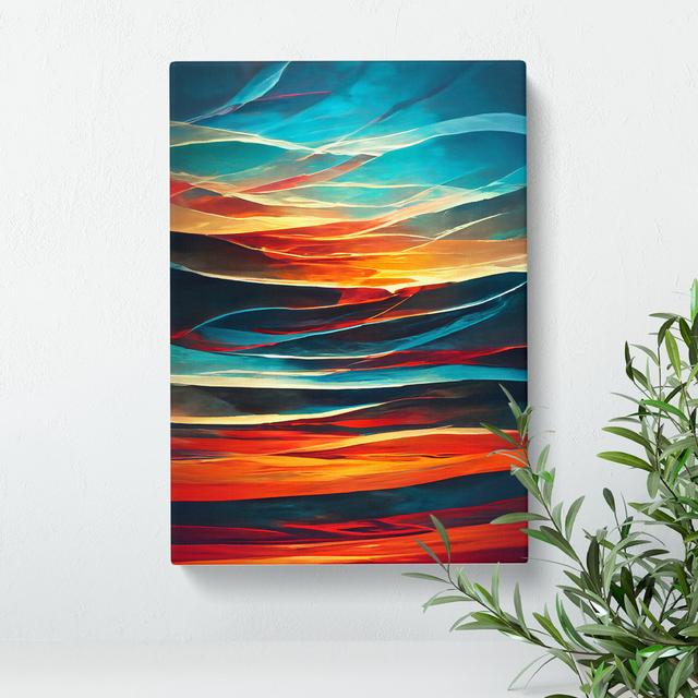 Sunset Abstract No.2 - Wrapped Canvas Graphic Art Metro Lane Size: 60cm H x 40cm W x 3cm D on Productcaster.