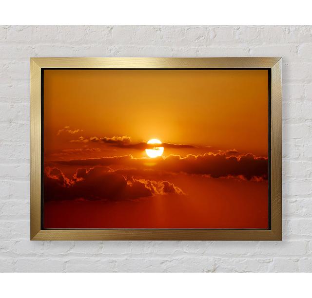 Sun In The Clouds Framed Print Brayden Studio Size: 84.1cm H x 118.9cm W x 3.4cm D, Format: Gold Framed Paper on Productcaster.