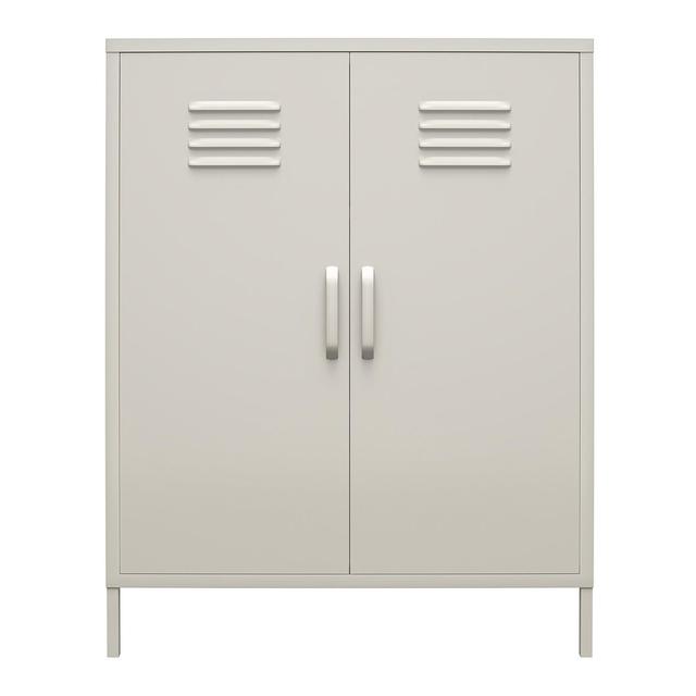 Manushe 2 -Door 2 -Shelf Storage Cabinet 17 Stories Colour: Taupe on Productcaster.