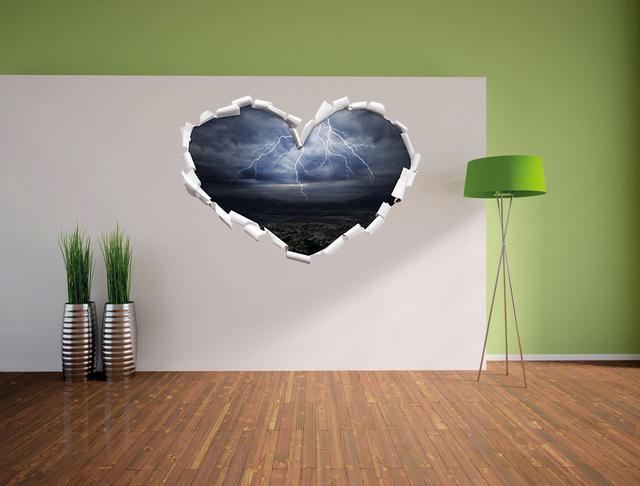 Wandtattoo Gewaltiges Gewitter East Urban Home Größe: 64,5 cm H x 92 cm B x 0,02 cm T on Productcaster.