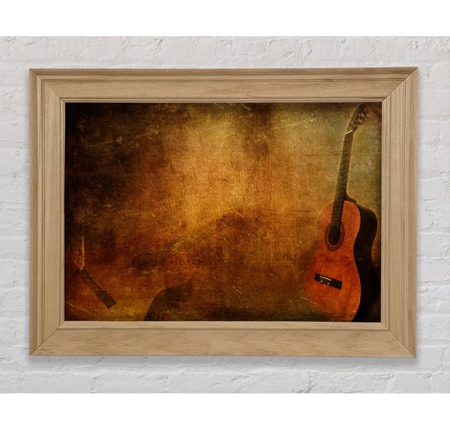 Grunge Acoustic Guitar - Print Bright Star Size: 84.1cm H x 142.2cm W x 8cm D on Productcaster.