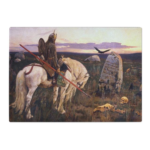 Knight at the Crossroads by Viktor Vasnetsov Chopping Board East Urban Home Size: 0.4cm H x 28.5cm W x 39cm L on Productcaster.