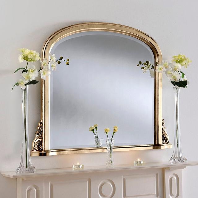 Barile Overmantle Mirror Ophelia & Co. Finish: Gold, Size: 74cm H x 102cm W on Productcaster.