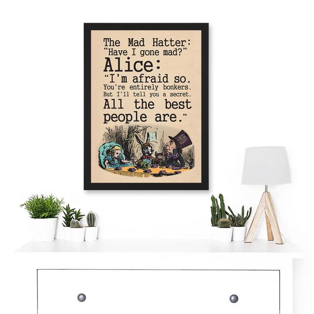 Alice In Wonderland Mad Hatter Tea Party - Single Picture Frame Print Wee Blue Coo on Productcaster.