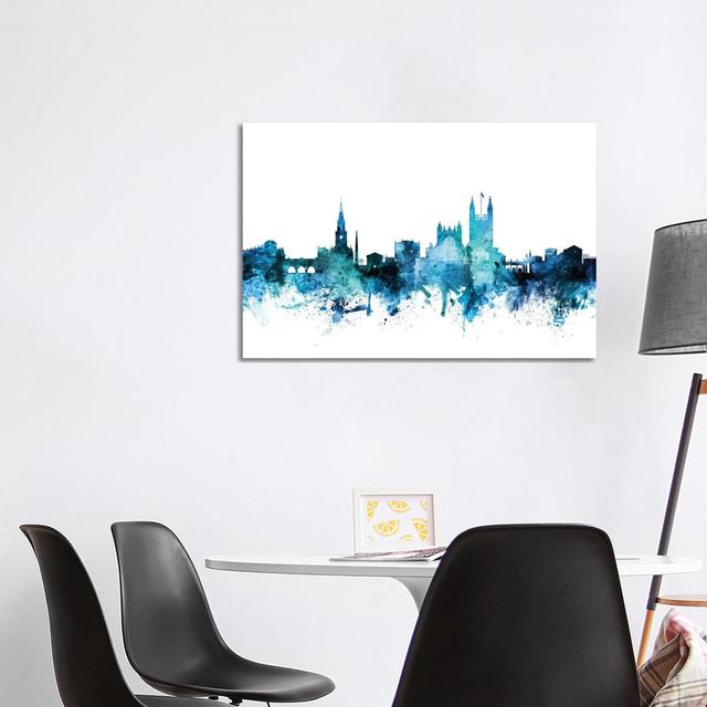 Bath, England Skyline Cityscape by Michael Tompsett - Wrapped Canvas Gallery-Wrapped Canvas Giclée Latitude Run Size: 66.04cm H x 101.6cm W x 1.91cm D on Productcaster.