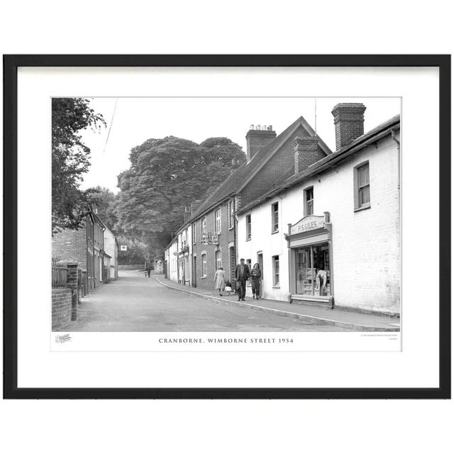 'Cranborne, Wimborne Street 1954' by Francis Frith - Picture Frame Photograph Print on Paper The Francis Frith Collection Size: 28cm H x 36cm W x 2.3c on Productcaster.