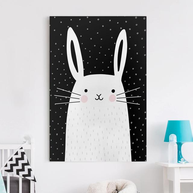 Animal Park with Patterns - Rabbit - Wrapped Canvas Graphic Art Zoomie Kids Size: 90cm H x 60cm W, Format: 330gsm recycled canvas on Productcaster.