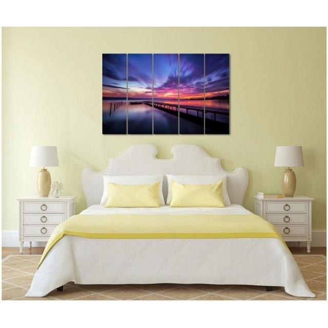 Sky Full of Colour - 5 Piece Photographic Print Set on Canvas Brayden Studio Size: 140cm H x 300cm W on Productcaster.