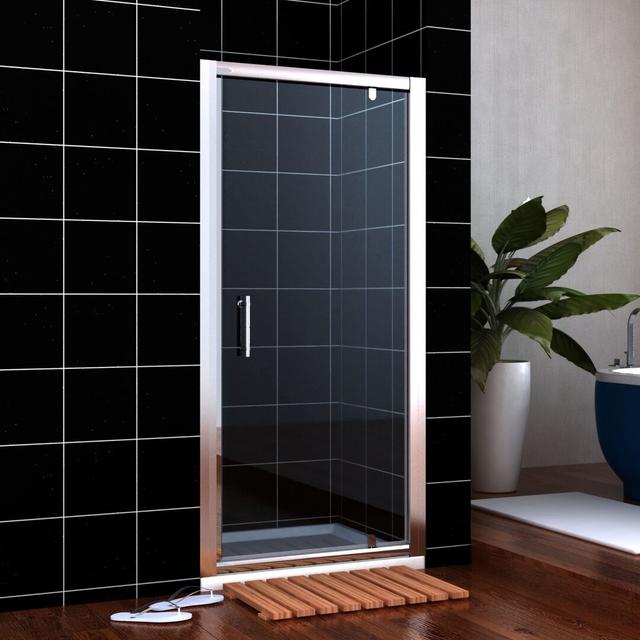 Psyllatos Glass Rectangular Shower Enclosure Belfry Bathroom Size: 1850mm H x 1500mm W x 800mm D on Productcaster.